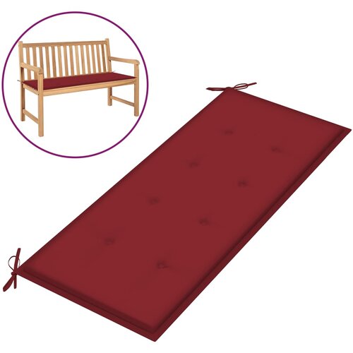 vidaXL Blazina za vrtno klop vinsko rdeča 120x50x3 cm blago Cene