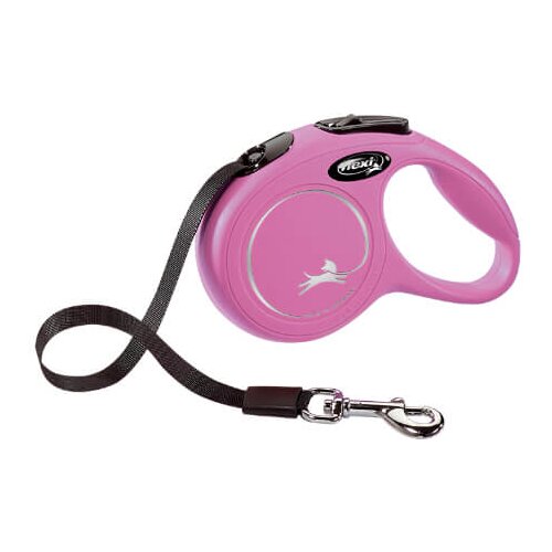 Flexi povodec classic xs, trak - 3 m (različne barve) roza Slike