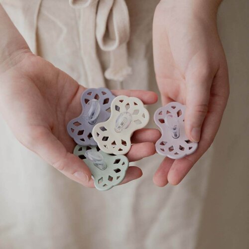 Bibs anatomska duda infinity silicone ivory &amp;amp; sage Slike