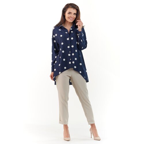 Awama Woman's Shirt A217 Navy Blue Cene