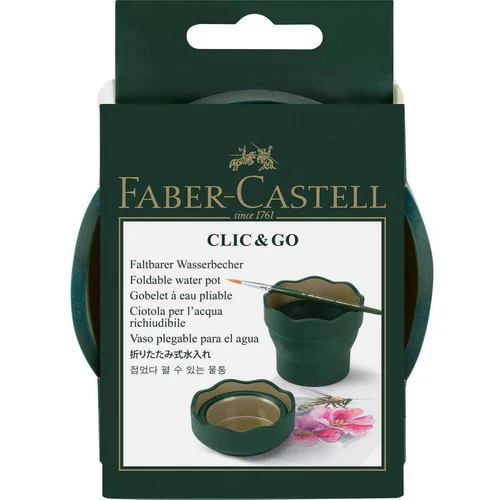  Lonček likovni za vodo faber-castell click&go črn FABER-CASTELL