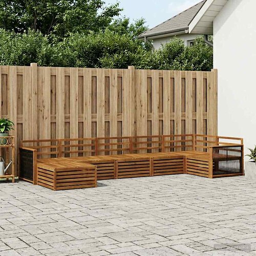  Set vanjskih sofa 7 kom. Prirodna Cijene