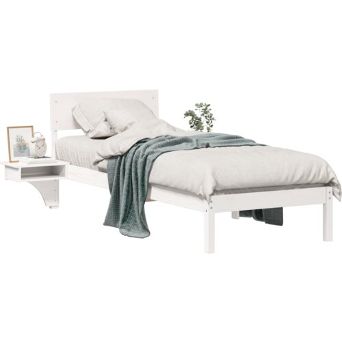  Krevet s okvirima i noćnim ormarićima Bijelo 75 x 190 cm Slike