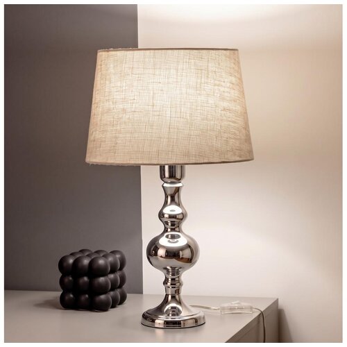 Brilagi Stona lampa CERIA 1xE27/60W/230V prečnik 30 cm sjajni hrom/siva Slike