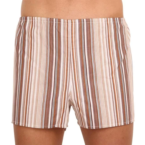 Foltýn Classic men's shorts Foltín brown with oversized stripes