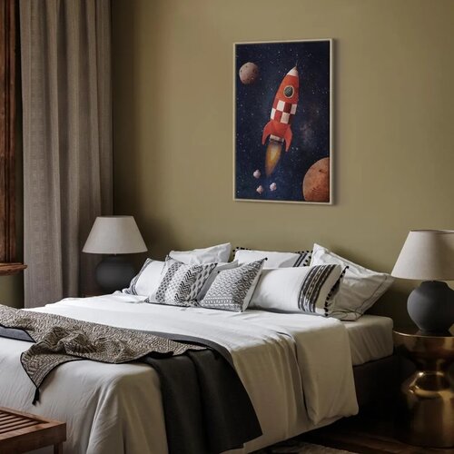  Slika - Into the Unknown by Rocket (1 Part) Vertical 80x120 U prirodnom drvenom okviru Slike