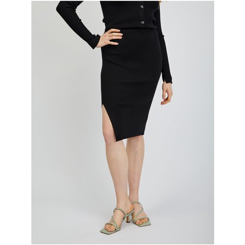 Orsay Black Skirt with Slit - Ladies Cene