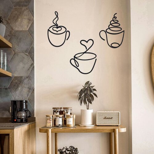 WALLXPERT Delizioso - M355 Crni Dekorativni Metalni Zidni Pribor Cene