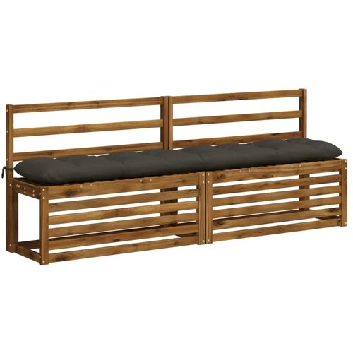  Jastučić za klupu VIANEN 100% poliester Antracit - Antracit 200 x 30 x 12 cm Slike