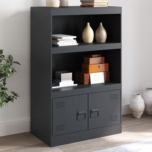 VidaXL Komoda antracitna 67x39x107 cm jeklo Slike