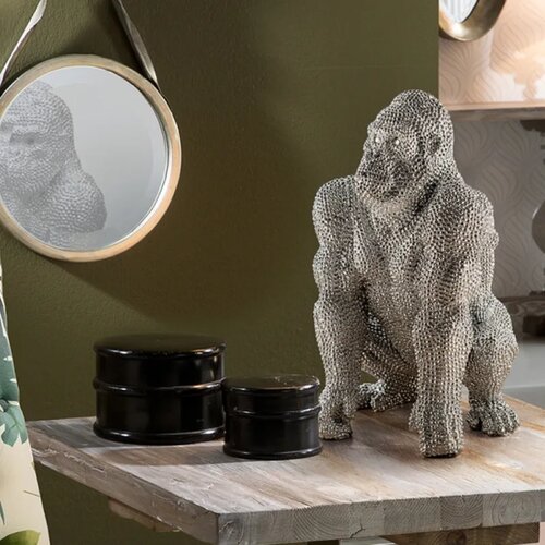 Schuller dekorativna figura gorila manja srebrna Slike