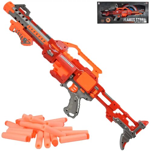 Magic Toys Flames Storm: Elektronsko rdeče ogromno orožje za spužvaste naboje luči vrtljiv nabojnik naboji 73cm Cene
