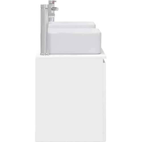  Set ormarića za kupaonicu 3 kom. Bijela visokog sjaja 53 x 35 x 63 cm Slike