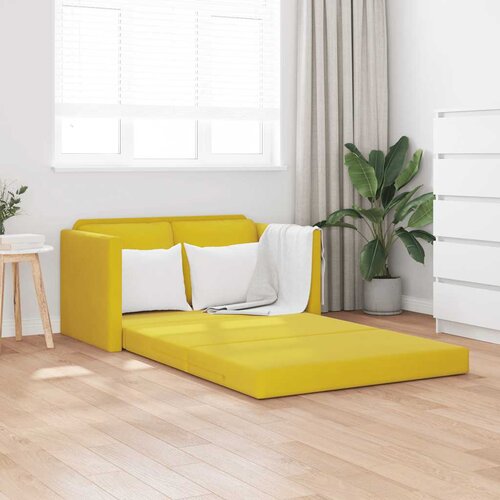  Podni kauč na razvlačenje 2-u-1 tamnožuti 122x204x55 cm bar&scaron;un Cijene