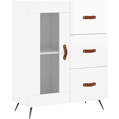 Komoda sjajna bijela 69,5x34x90 cm od konstruiranog drva Slike