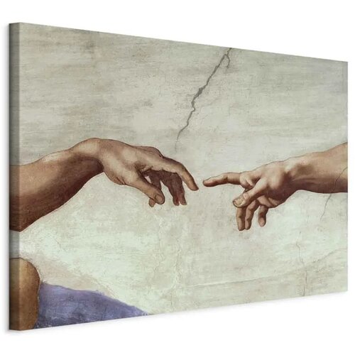  Slika - Michelangelo &ndash; The Creation of Adam (hands) 90x60 Na talijanskom platnu Cijene