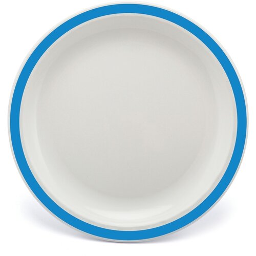  Plitvi Krožnik z Barvnim Robom, Kopoliester, 230mm Slike
