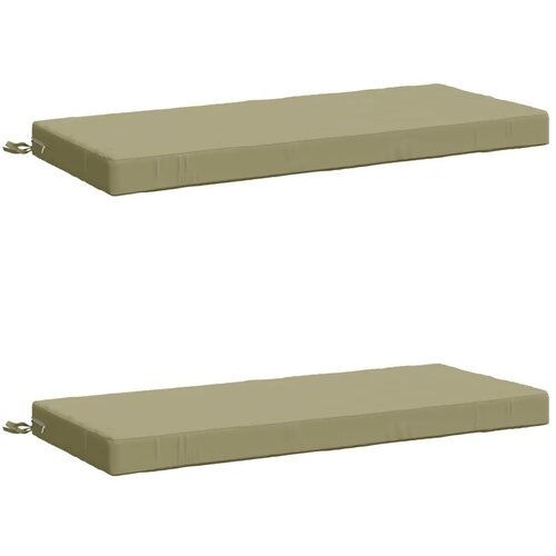  Jastučići za klupe - 2 dijela SOEST 2 kom. 100% poliester - Svijetlo zelena 110 x 50 x 8 cm Melange Cijene