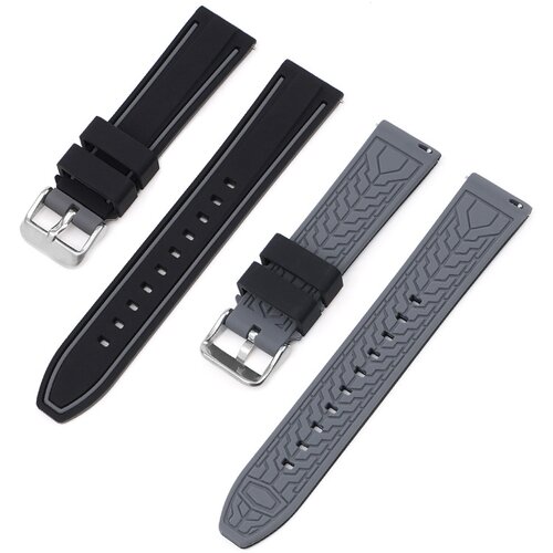 INF mehak silikonski trak za omega x swatch moonswatch black+grey, (21235614) Cene