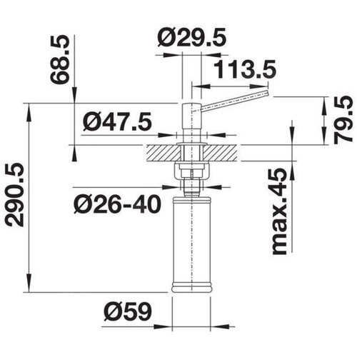 Blanco Torre Inox-Finish Ultra Dozer za deterdžemt Slike