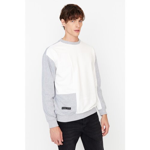 Trendyol Sweatshirt - Gray - Relaxed fit Slike