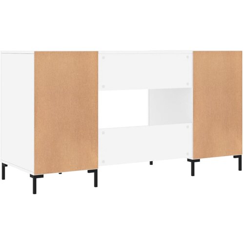  Radni stol bijeli 140 x 50 x 75 cm od konstruiranog drva Slike