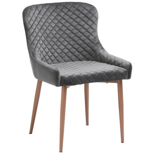 trpezarijska stolica Pebringe baršun siva/hrast ( 3600278 ) Slike