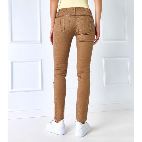 Gemre Brown Patterned L&amp;eacute;vesque Trousers Slike