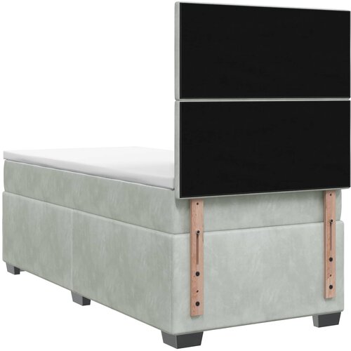  Boxspring krevet s madracem Svjetlosiva 90 x 200 cm Bar&amp;scaron;un Slike
