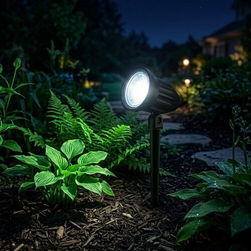 Braytron SPOLJNA PODNA UBODNA LED LAMPA 7W CW 6500K CRNA Slike