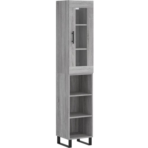 vidaXL Visoka omara siva sonoma 34,5x34x180 cm inženirski les, (20818810) Cene
