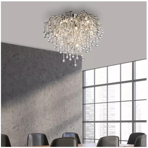 PAUL NEUHAUS 8091-55 - Plafonski luster ICICLE 9xG9/40W/230V &amp;Oslash; 50 cm hrom Slike