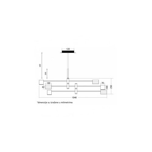 Vesta 510 visilica led 28W 3000K mesing crna Slike