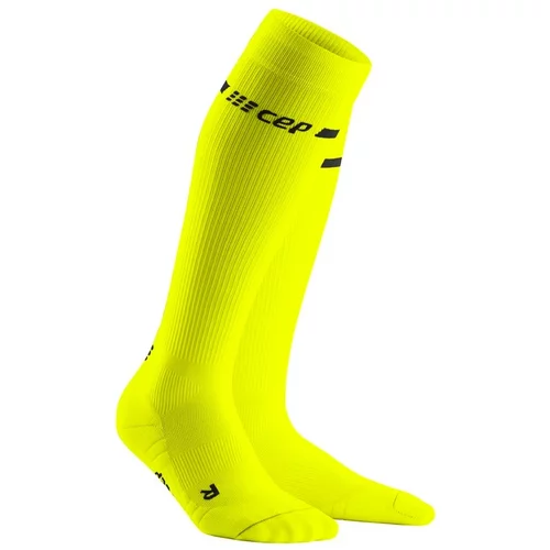 Cep Women's compression knee-high socks Neon yellow, II