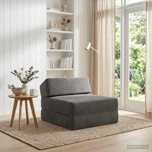 SOFA na razvlačenje Tamnosiva 60 x 70 x 41 cm Tkanina Cijene
