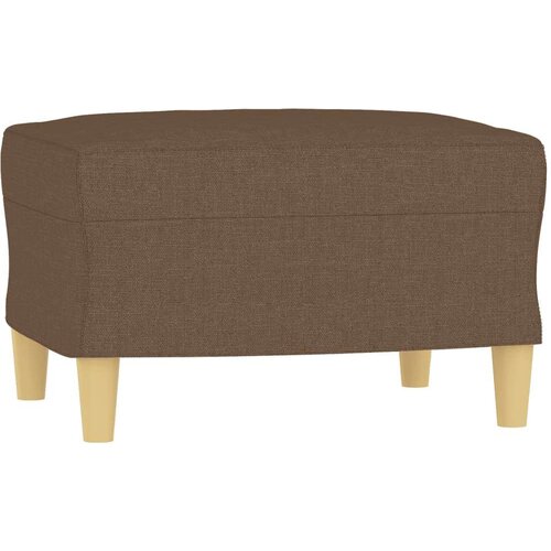  Fotelja s tabureom smeđa 60 cm od tkanine Slike