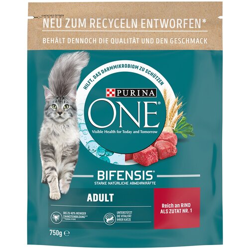 Purina 750 g / 1,4 kg PURINA ONE po posebni ceni! - Adult govedina & polnovredne žitarice 750 g Cijene