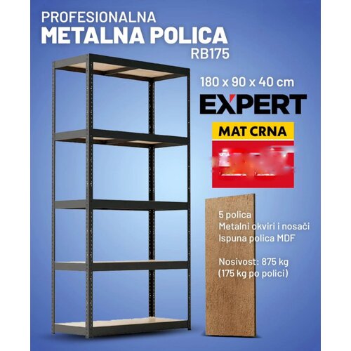 Scheppach Polica metalna BLACK EDITION 180x90x40cm 875 kg R175 Expert Cene