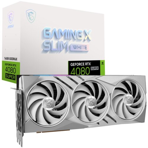MSI v511-220r geforce rtx 4080 super 16g gaming x slim white 16gb gddr6 svga grafička kartica Slike