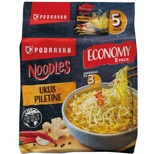 Podravka nudle piletina fini-mini 5x75g Slike