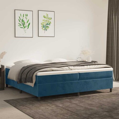 Okvir za krevet s oprugom tamnoplavi 200x200 cm bar&scaron;unasti Cijene