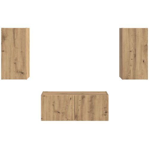  Set TV komoda 2 pcs Umjetnički hrast Konstruirano drvo Slike