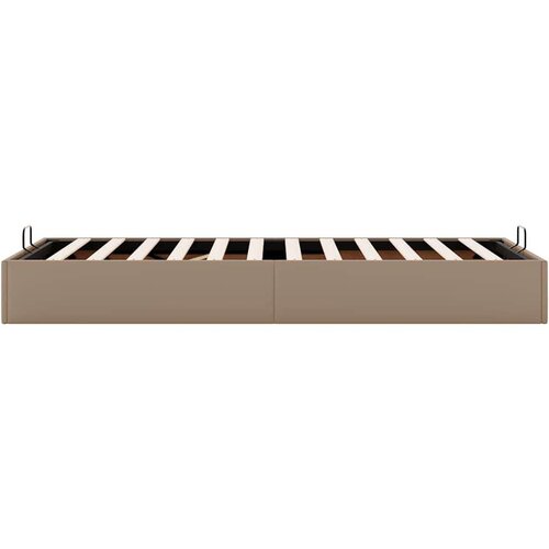 VidaXL okvir kreveta bez madraca cappuccina 90x200 cm od umjetne kože Slike
