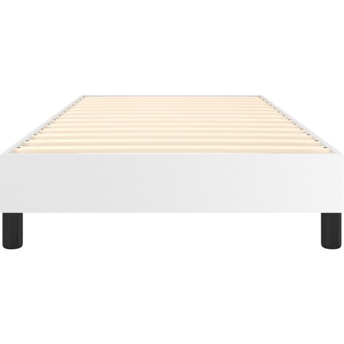  Okvir za krevet s oprugom bijela 90x200 cm od umjetne kože Slike