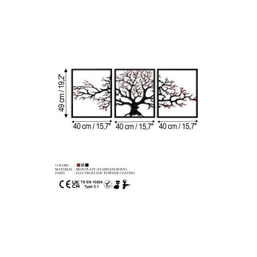 Wallxpert dekorativni metalni zidni pribor multicolor tree 48 Slike