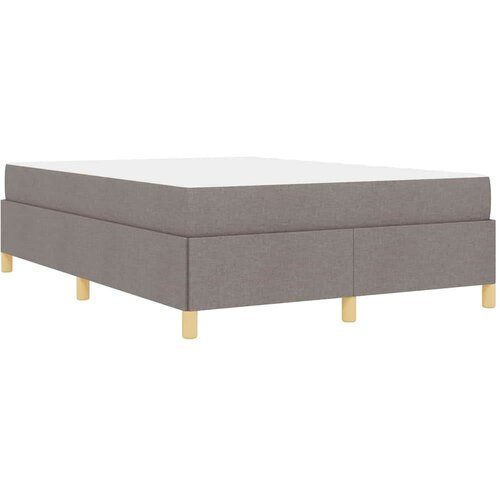 Box spring krevet Taupe i bijela 140 x 190 cm tkanina Slike