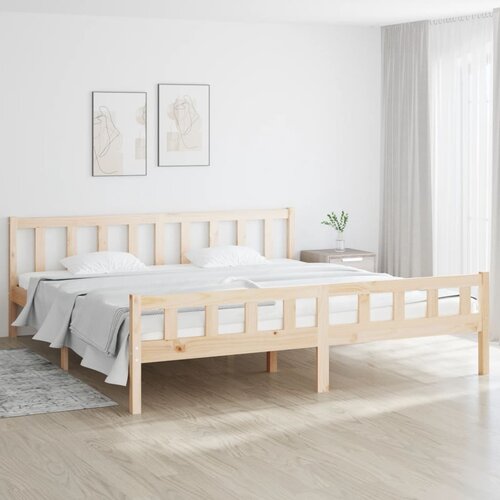 The Living Store Posteljni okvir trden les 160x200 cm - Posteljni Okvir, (21525167) Slike