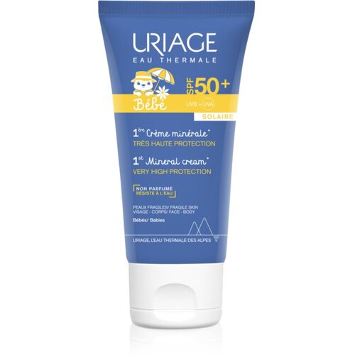 Uriage B&amp;eacute;b&amp;eacute; 1st Mineral Cream SPF 50+ mineralna krema za sunčanje SPF 50+ 50 ml Slike