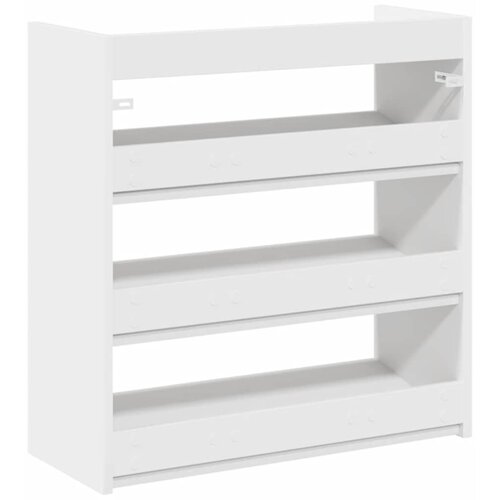  Stalak za cipele bijeli 60x25x62 cm od konstruiranog drva Slike