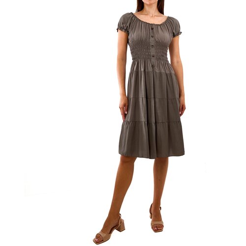 Gemre Green midi dress with ruching Berry Slike